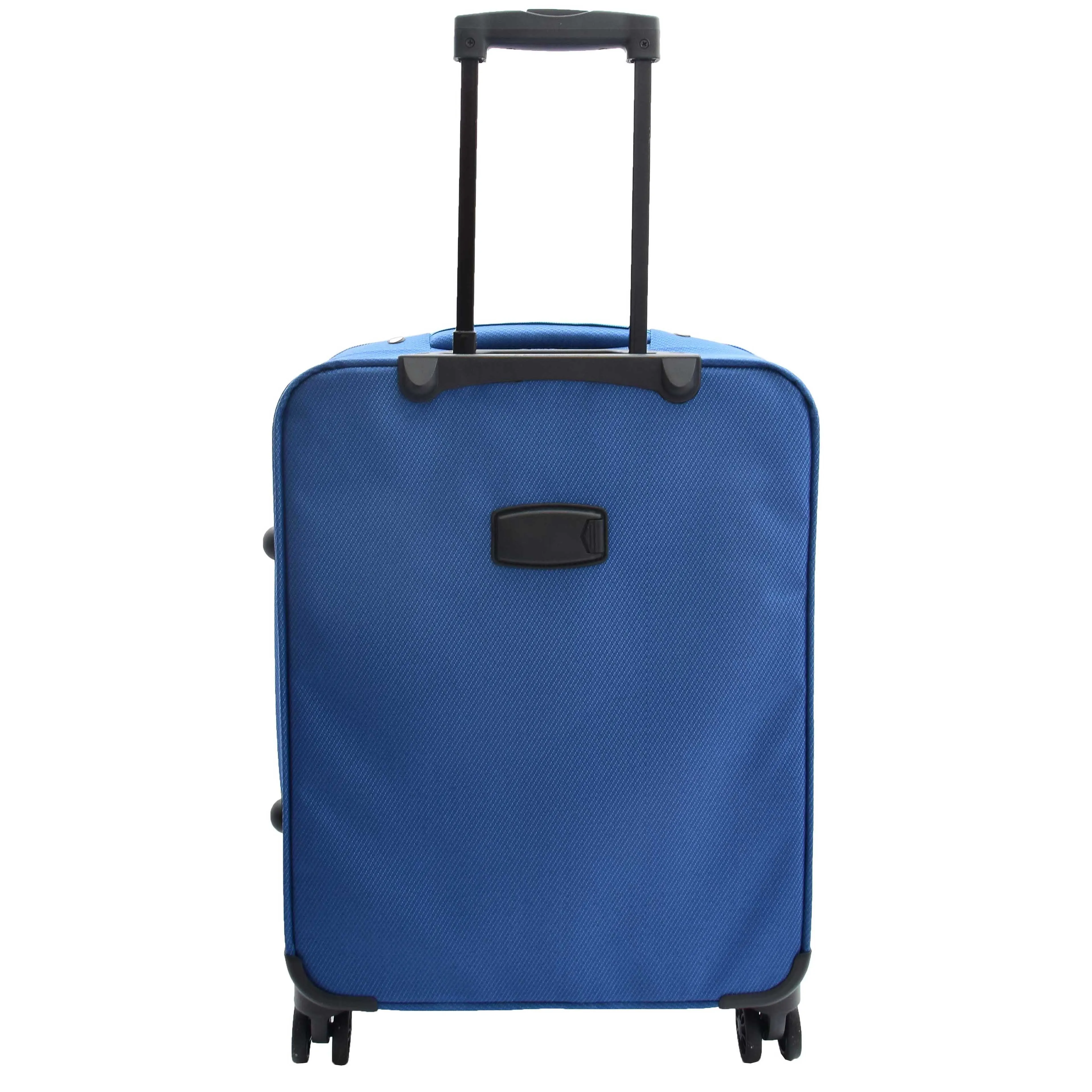 DR524 Expandable Lightweight Soft Luggage Suitcases With Four Wheels Blue