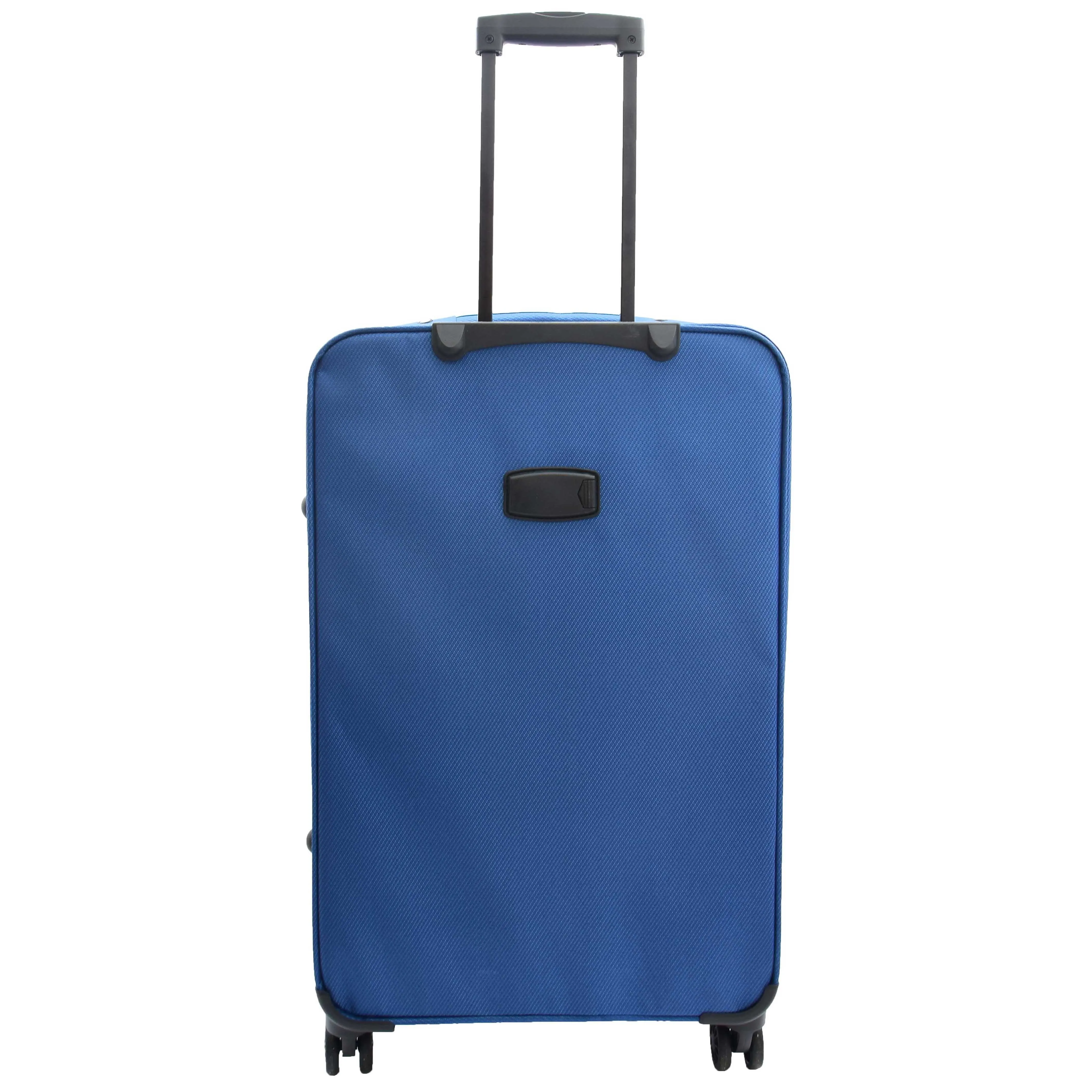 DR524 Expandable Lightweight Soft Luggage Suitcases With Four Wheels Blue