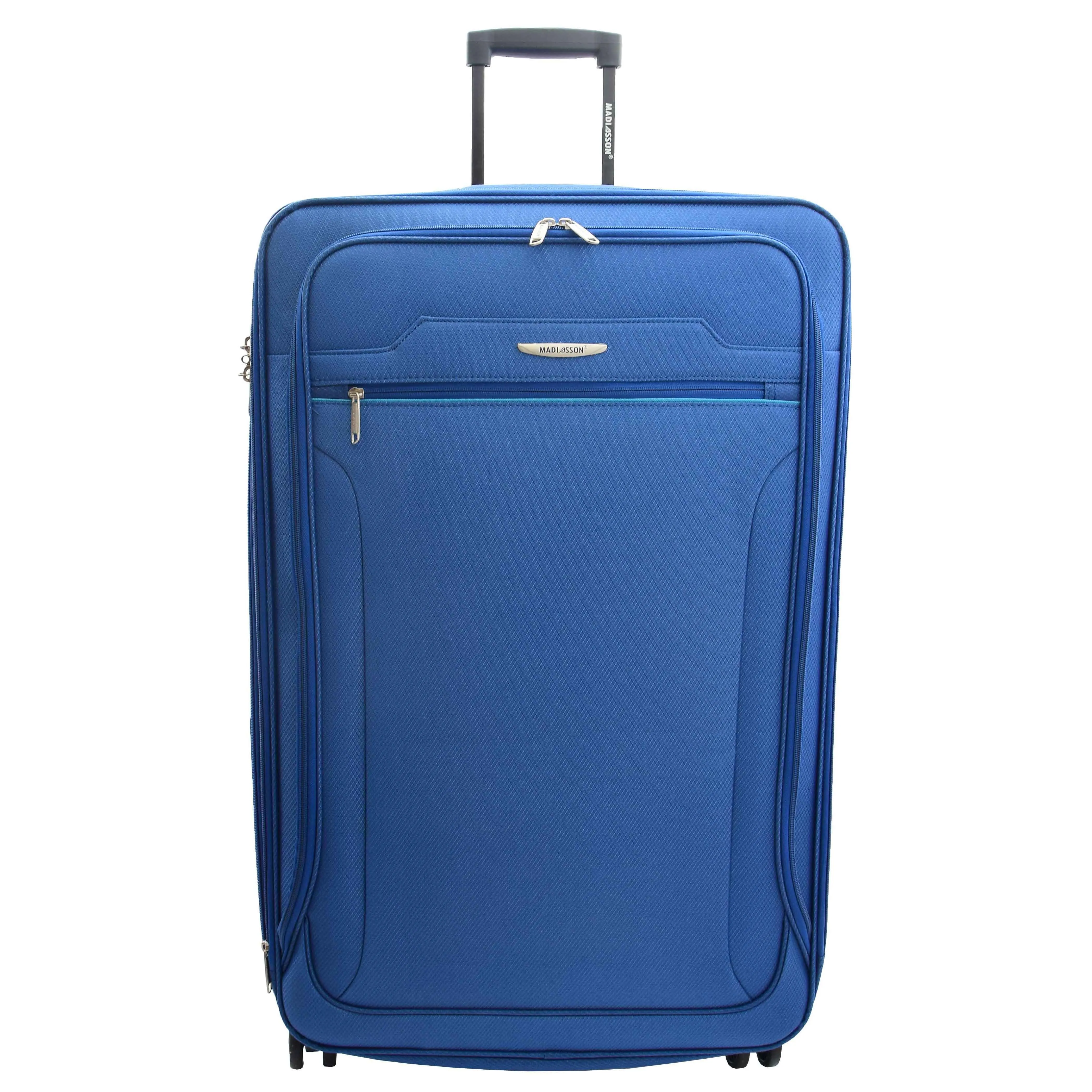 DR524 Expandable Lightweight Soft Luggage Suitcases With Four Wheels Blue