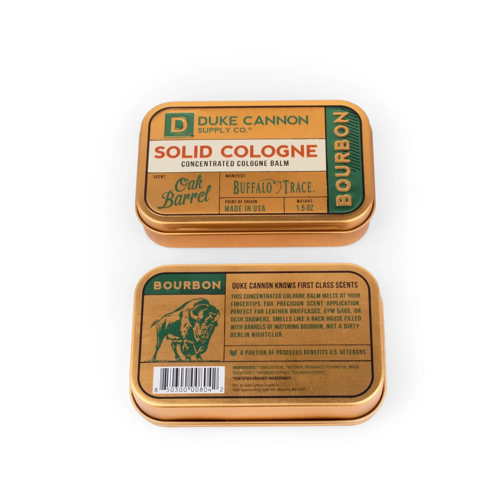 Duke Cannon Solid Cologne - Oak Barrel Bourbon