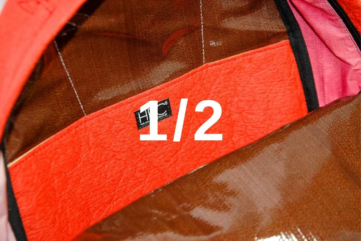 Earth Bag Standard, Red Pinatex (Upcycled Billboard Bags)