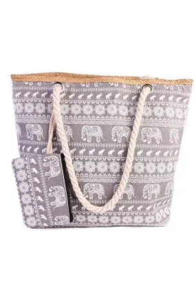 Elephant Pattern Tote