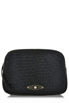 ELLIOTT LUCCA MILLANA Black Onyx Leather Clutch Bag