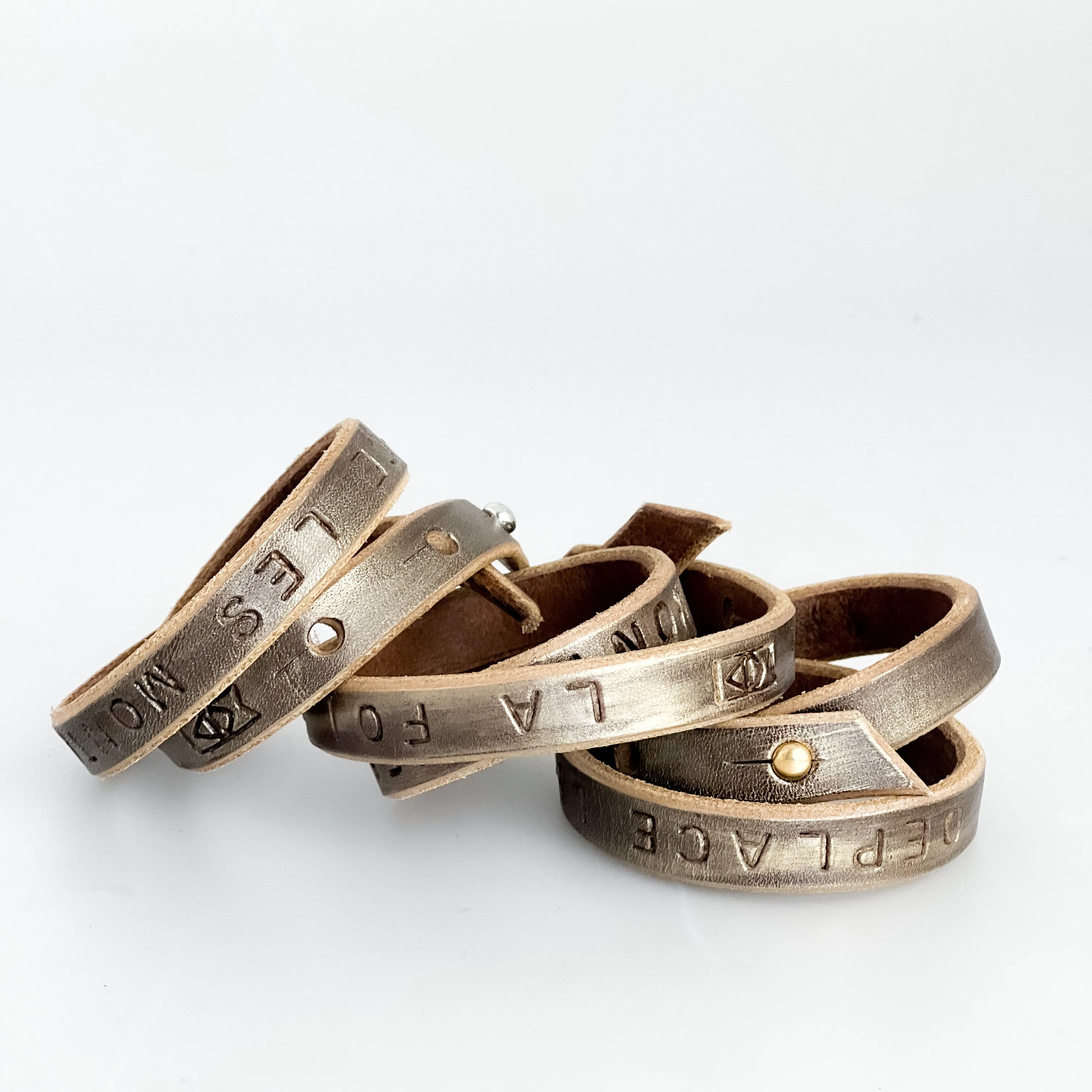 Everyday Collection | Jewelry | Leather Wrap Quote Bracelet | La Foi