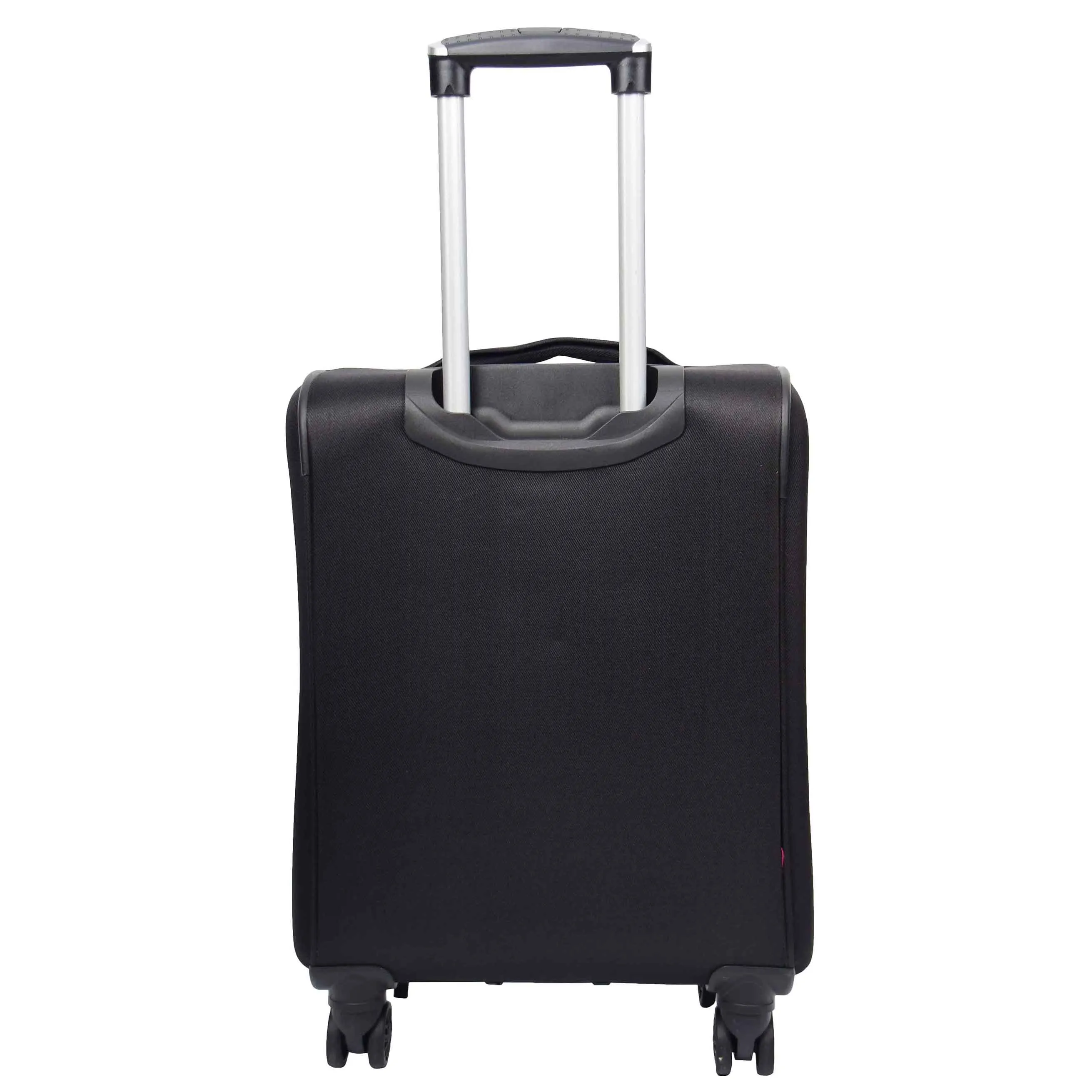 Expandable Four Wheel Soft Suitcase Luggage York Black