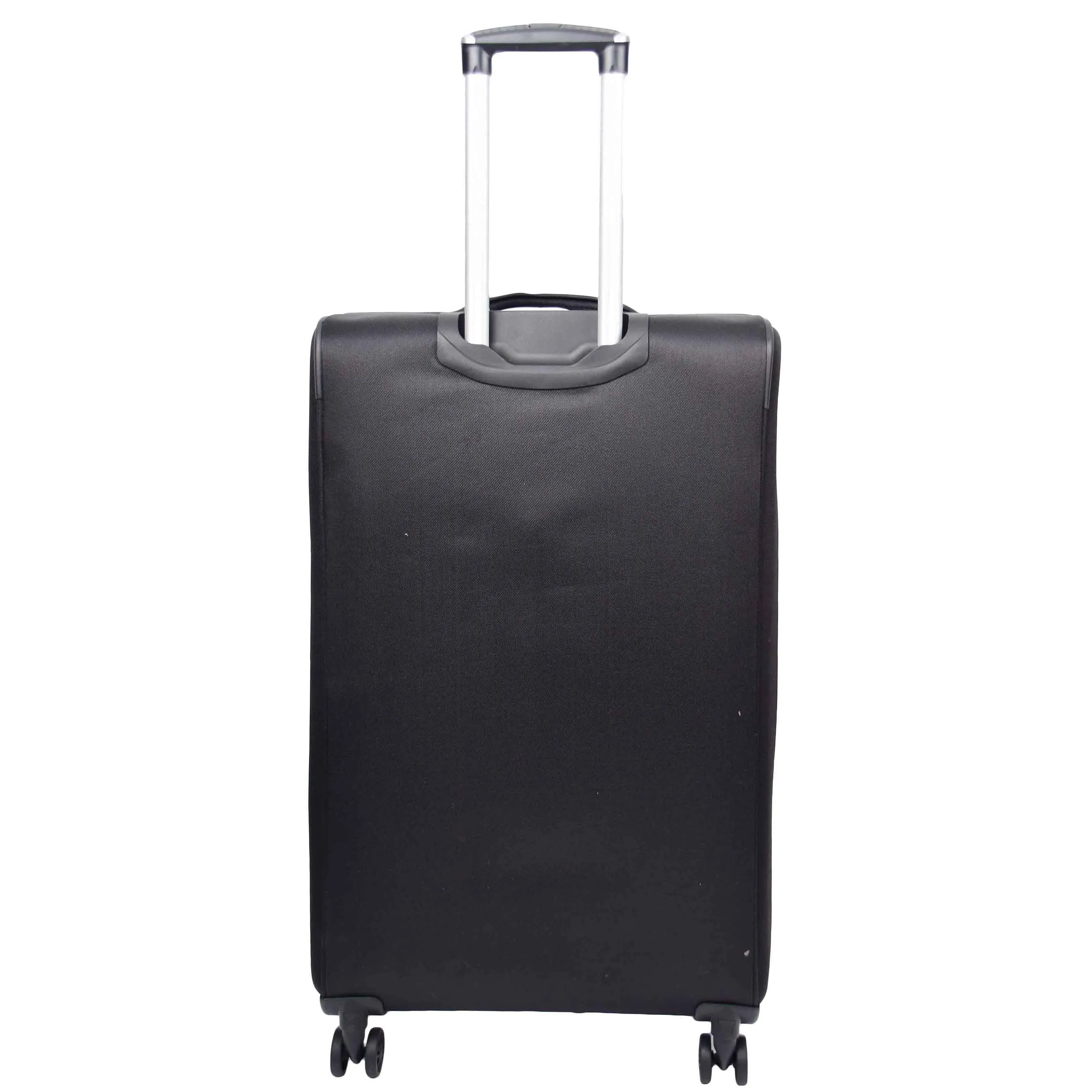 Expandable Four Wheel Soft Suitcase Luggage York Black