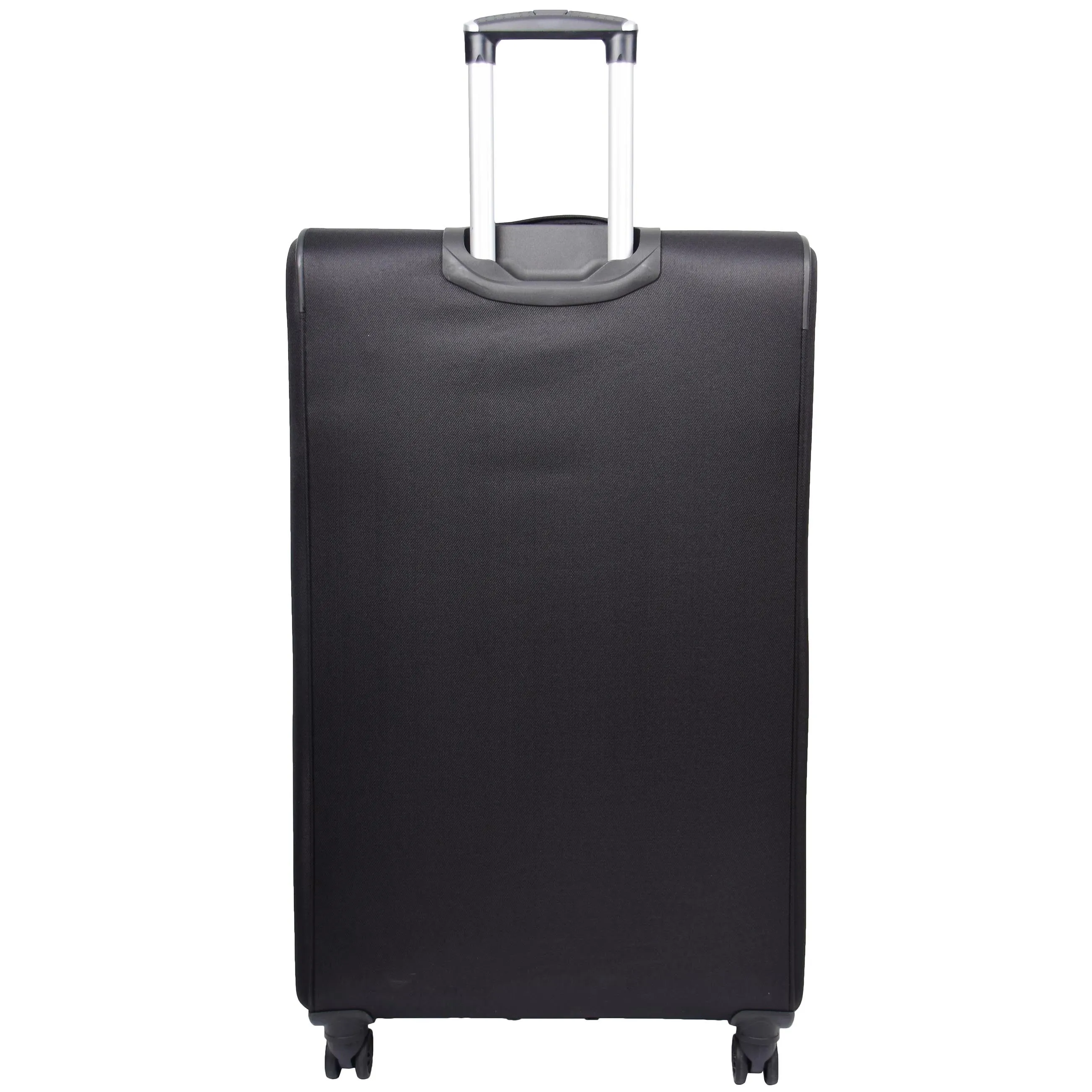 Expandable Four Wheel Soft Suitcase Luggage York Black
