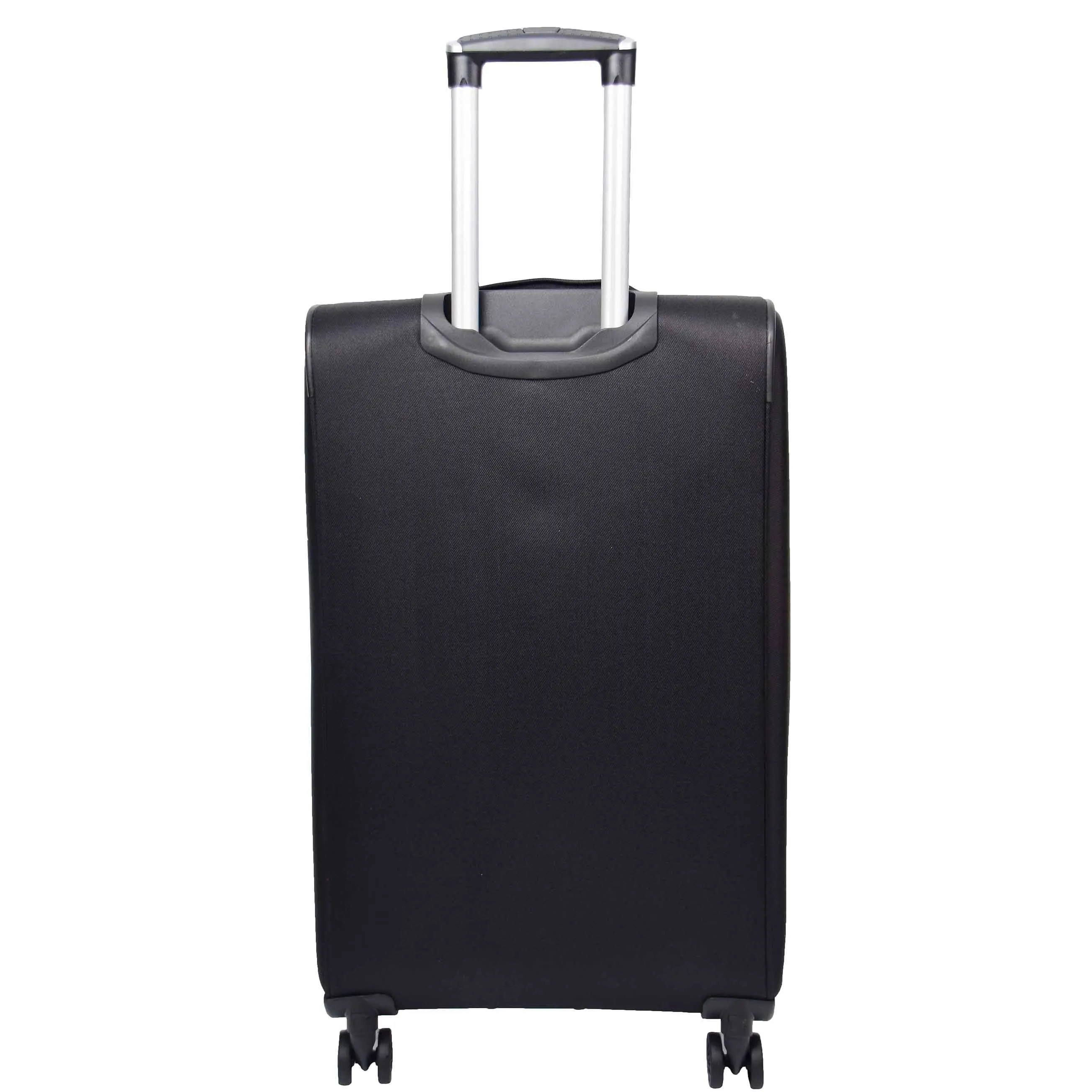 Expandable Four Wheel Soft Suitcase Luggage York Black