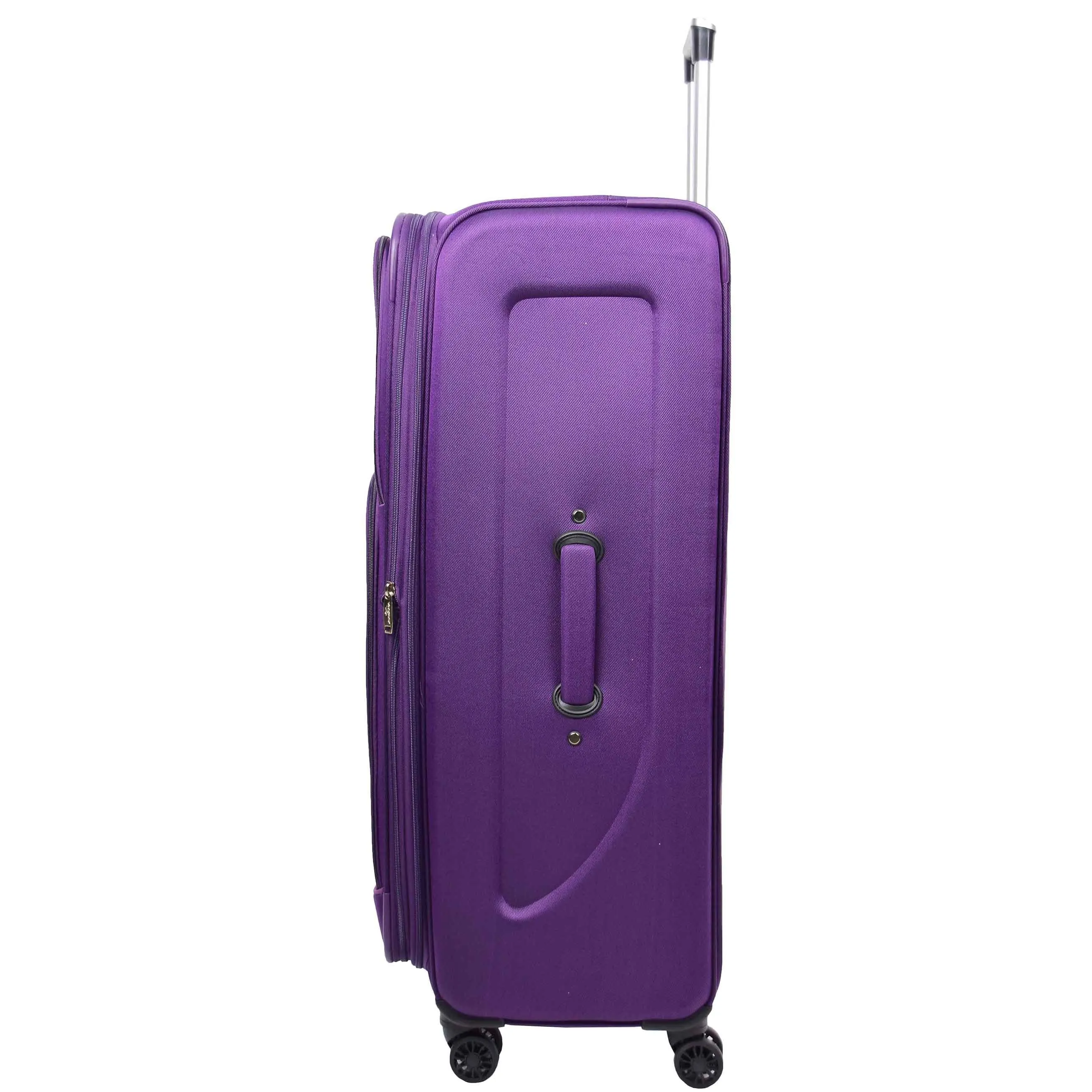 Expandable Four Wheel Soft Suitcase Luggage York Purple