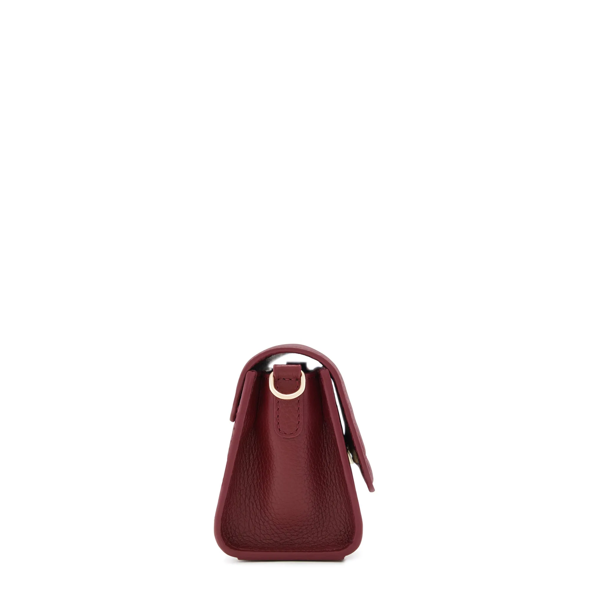 Femme Forte Kim bordeaux red calfskin leather crossbody bag