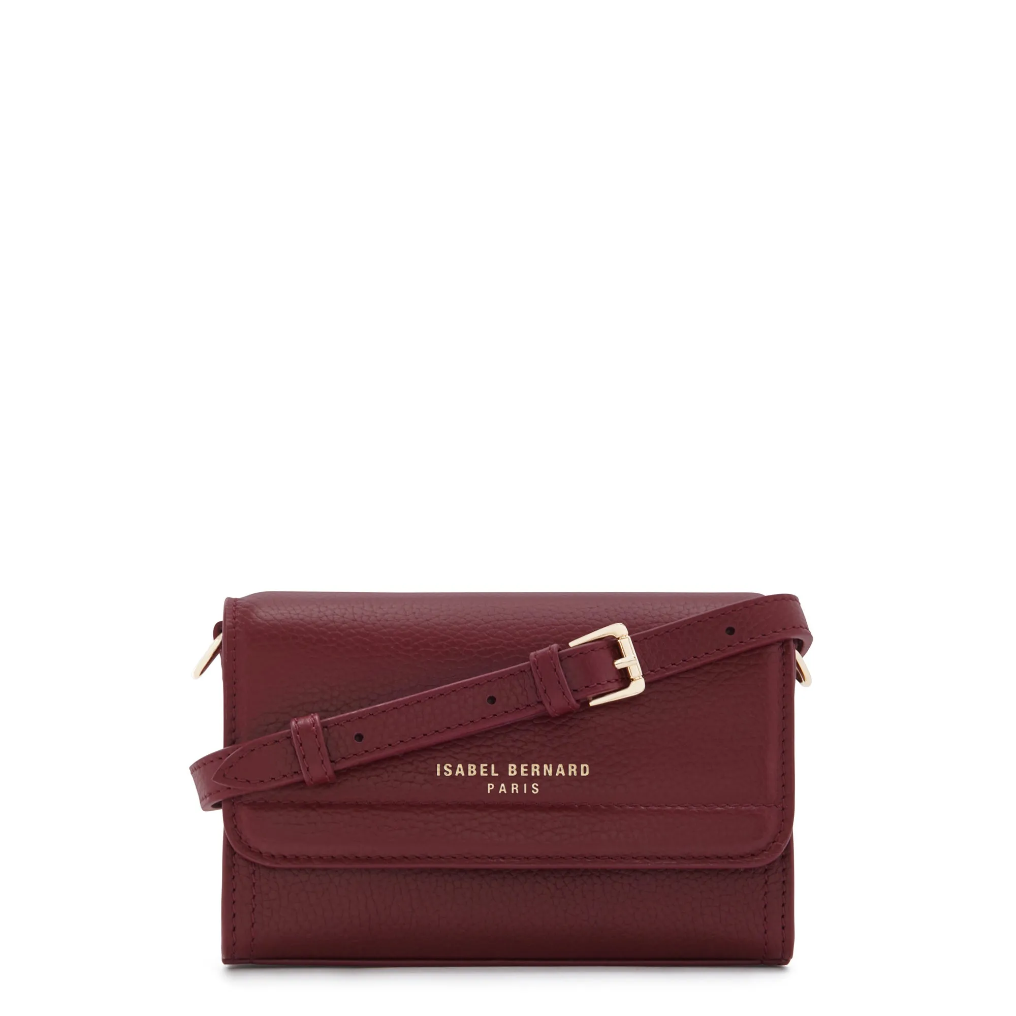 Femme Forte Kim bordeaux red calfskin leather crossbody bag