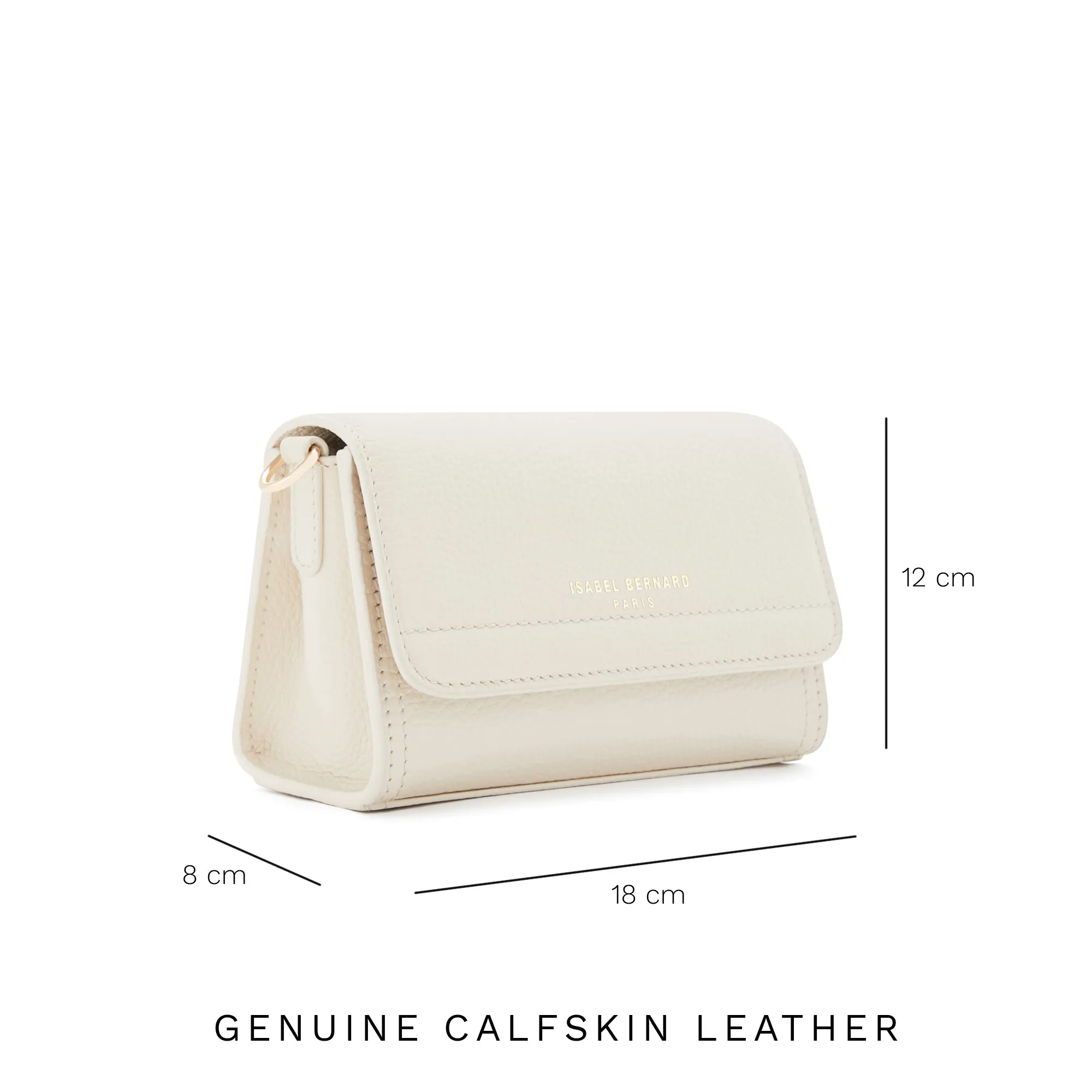 Femme Forte Kim cream calfskin leather crossbody bag