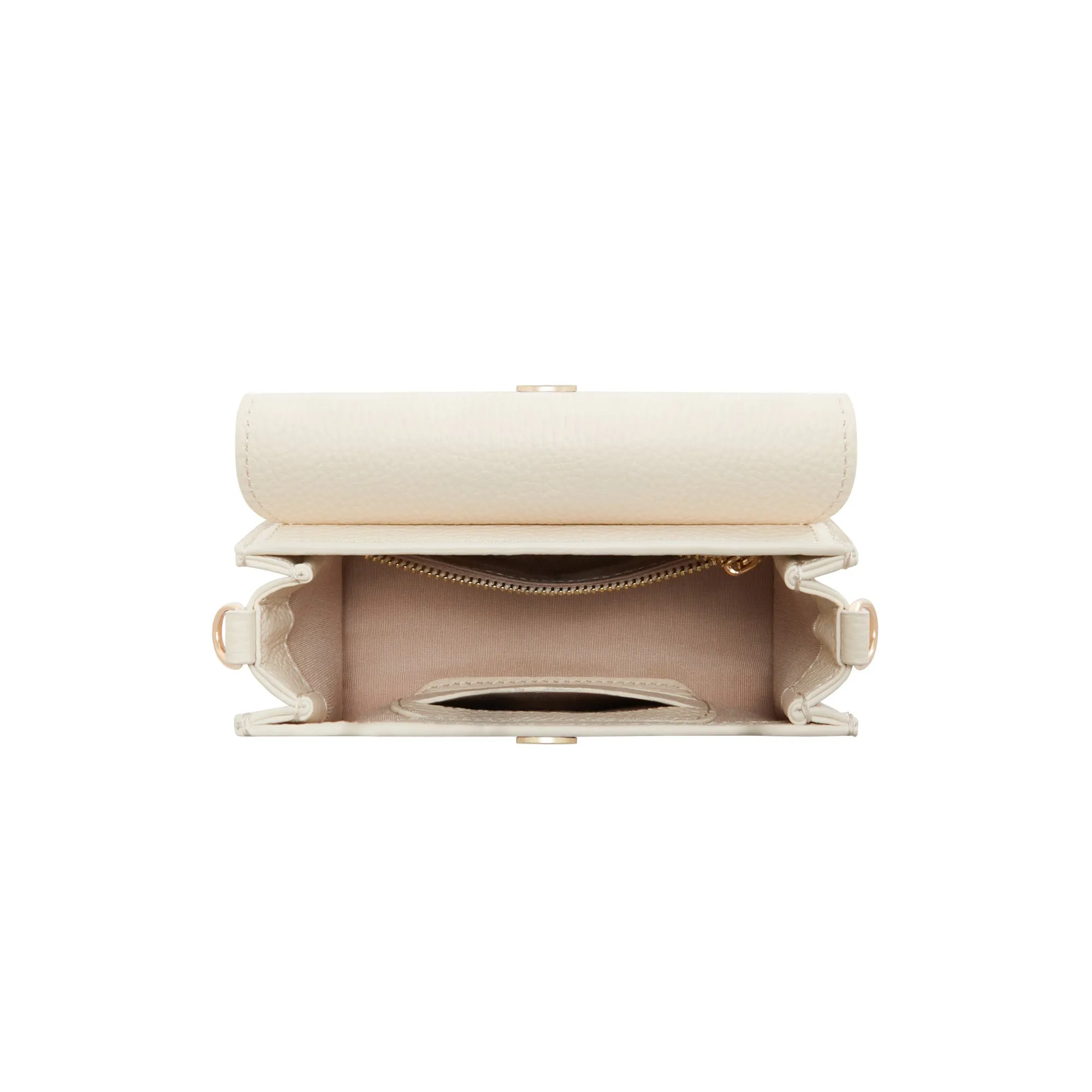 Femme Forte Kim cream calfskin leather crossbody bag