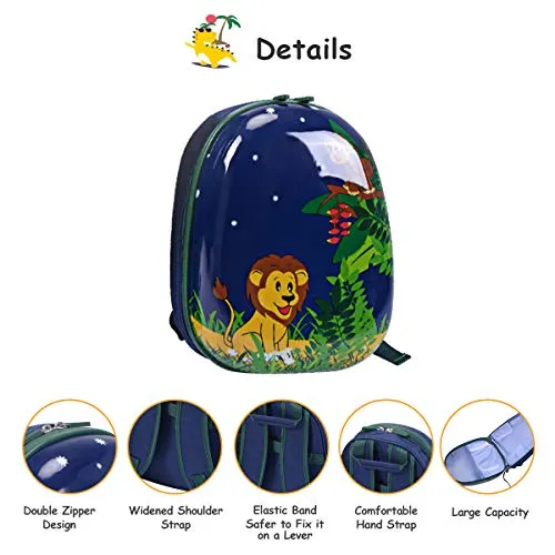 GYMAX Kids Carry On Luggage Set, 2PCS Rolling Suitcase (Giraffe)