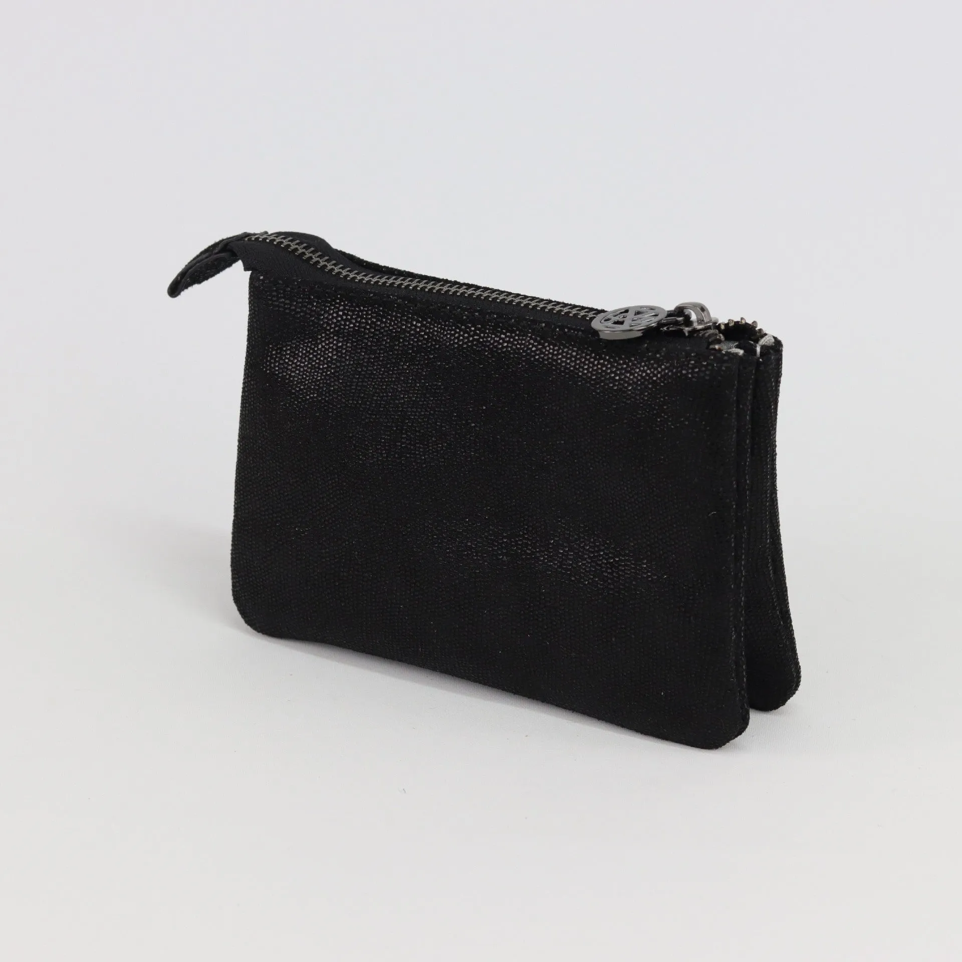 Harmony pebbled leather or printed suede pouch