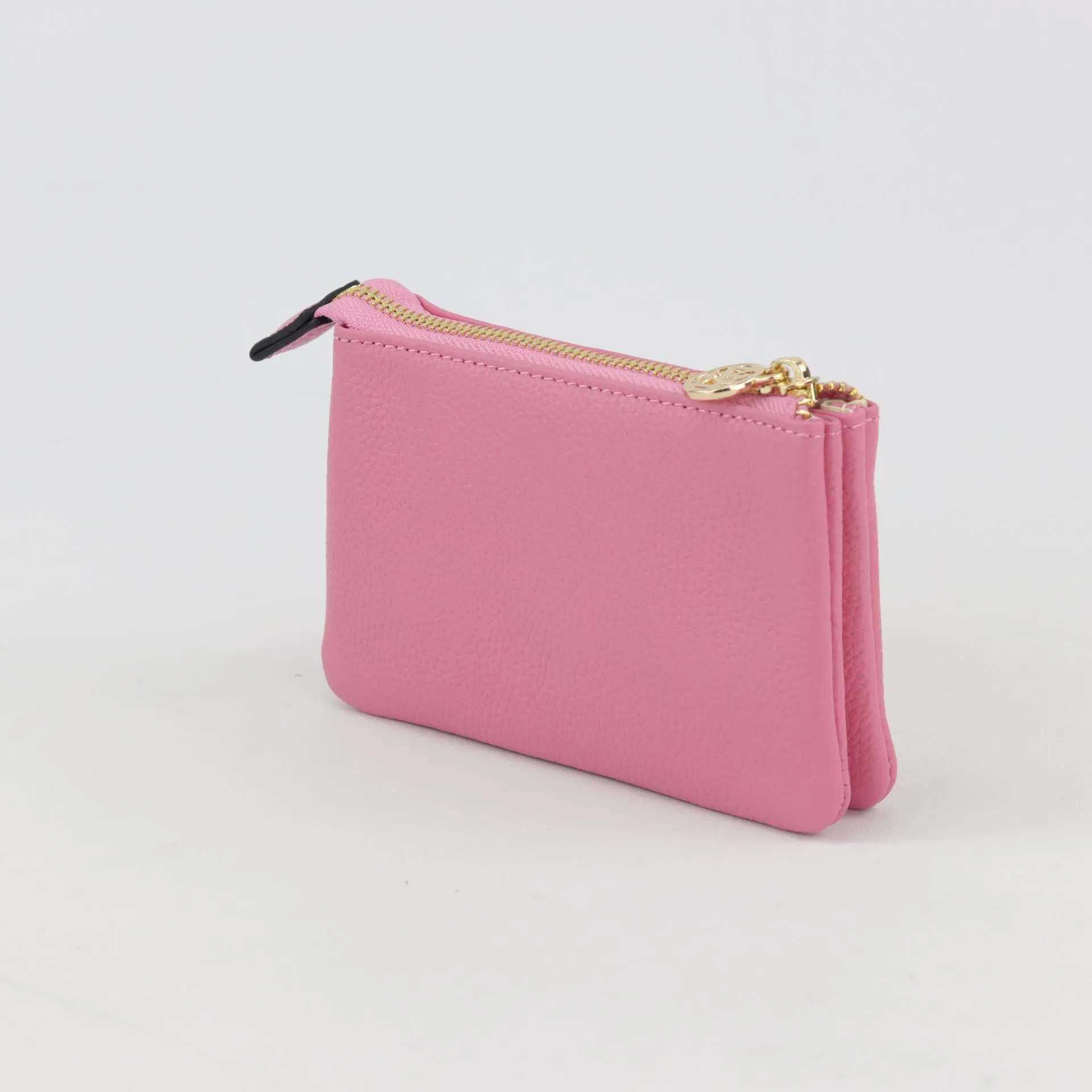 Harmony pebbled leather or printed suede pouch