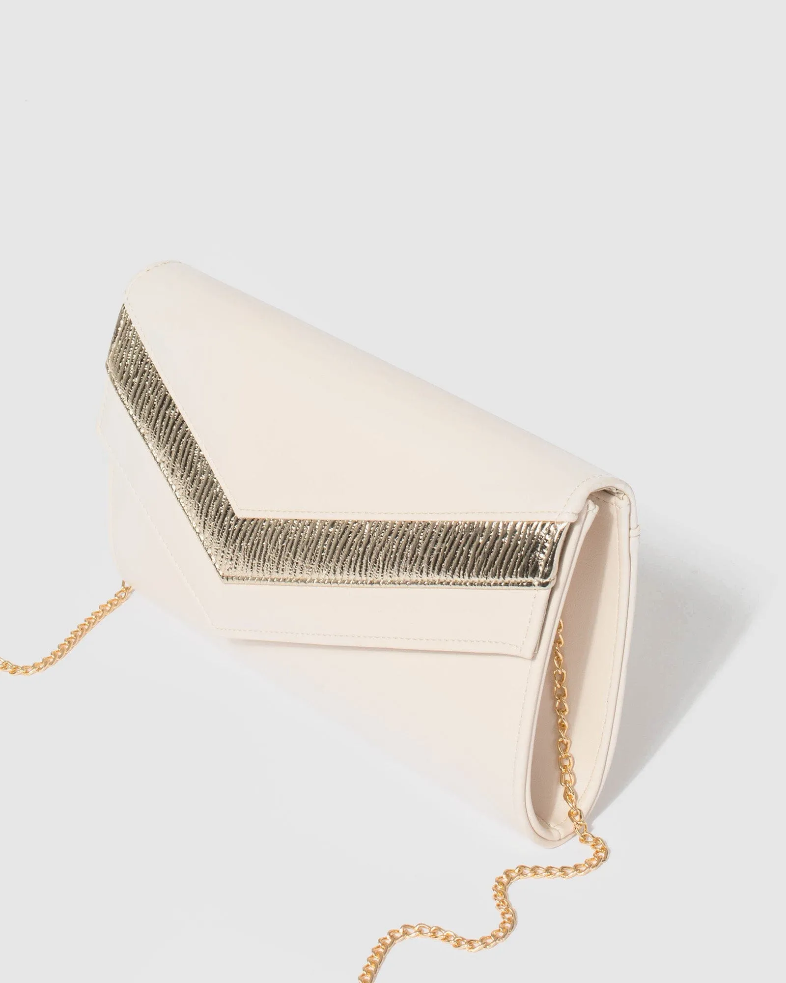 Ivory Mila Arrow Clutch Bag