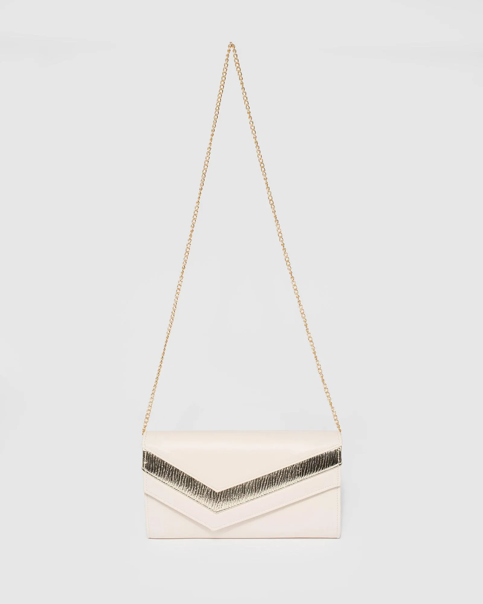 Ivory Mila Arrow Clutch Bag