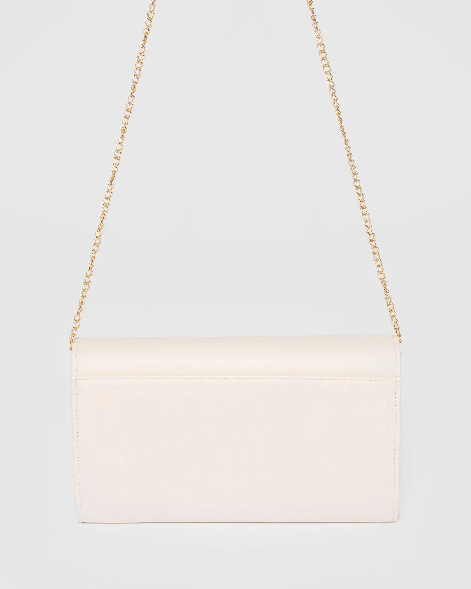 Ivory Mila Arrow Clutch Bag