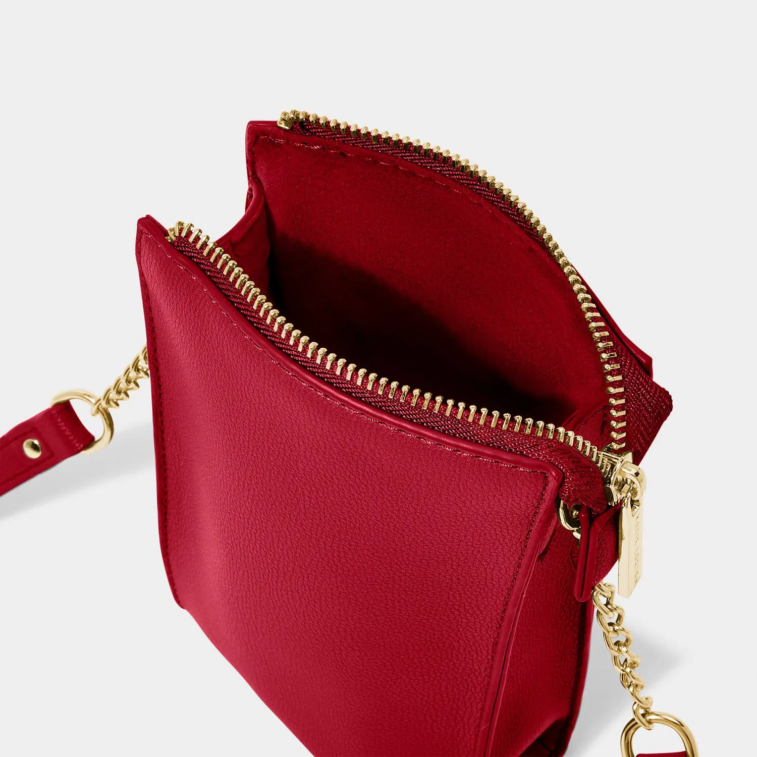 Katie Loxton 18cm Garnet Red Zana Slim Crossbody Bag