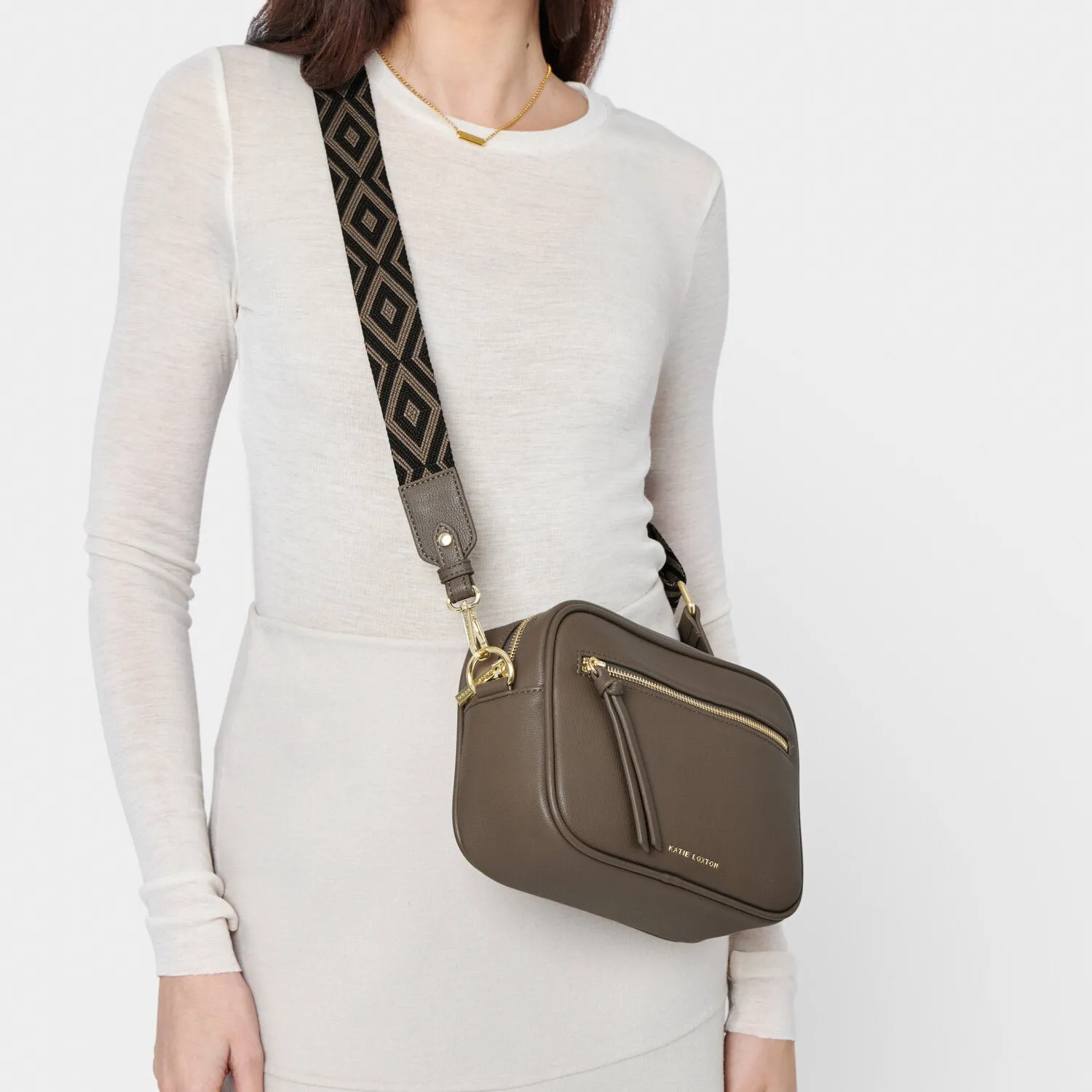 Katie Loxton 23cm Mink Brown Hallie Crossbody Bag