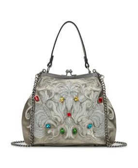 Laureana Frame - Metallic Gem Baroque Stitching