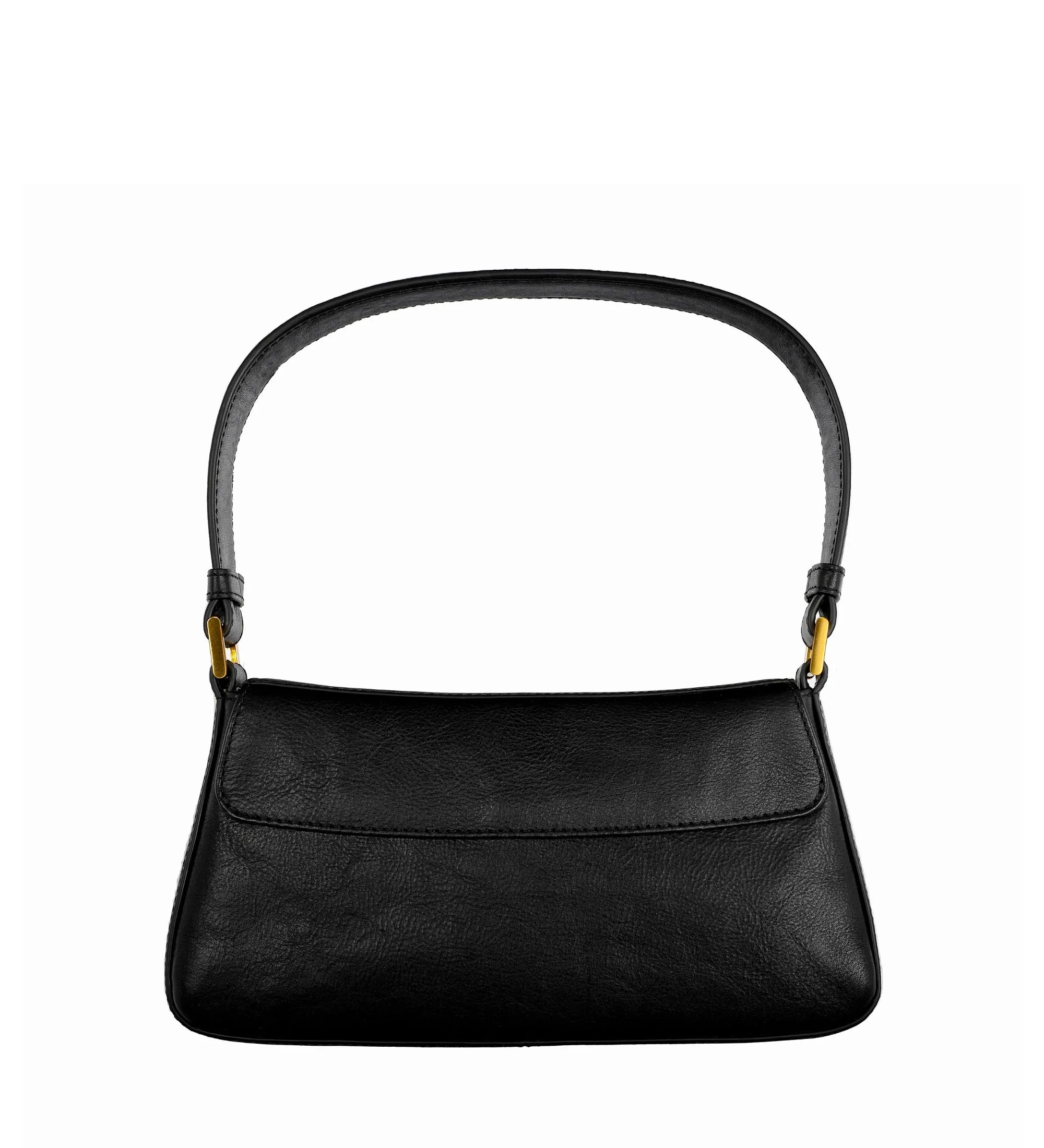 Leather Baguette Handbag for Women - Bright Lights, Big City