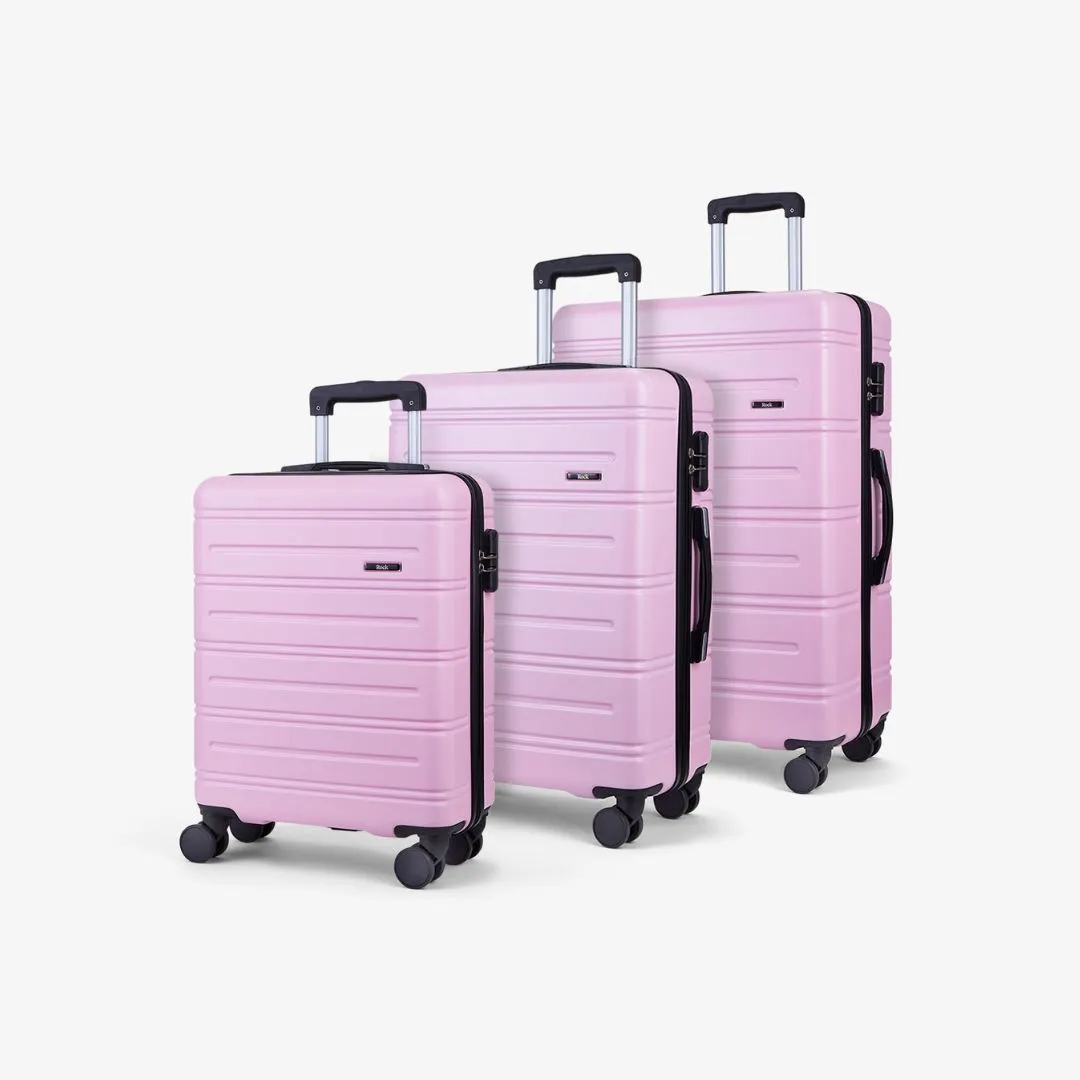Lisbon Set of 3 Suitcases in Powder Pink