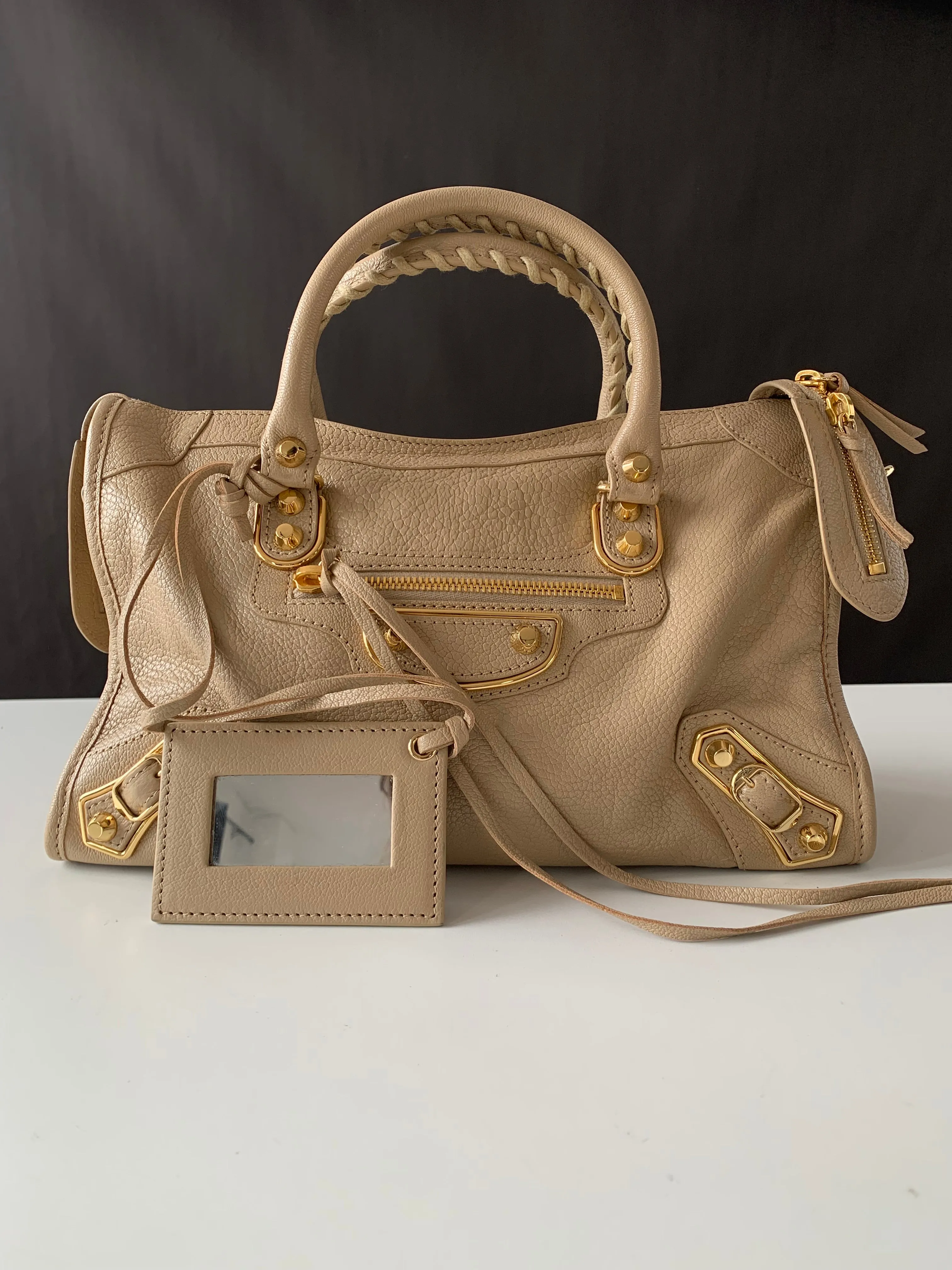 <b>BALENCIAGA</b> <br>Small City Metallic Edge