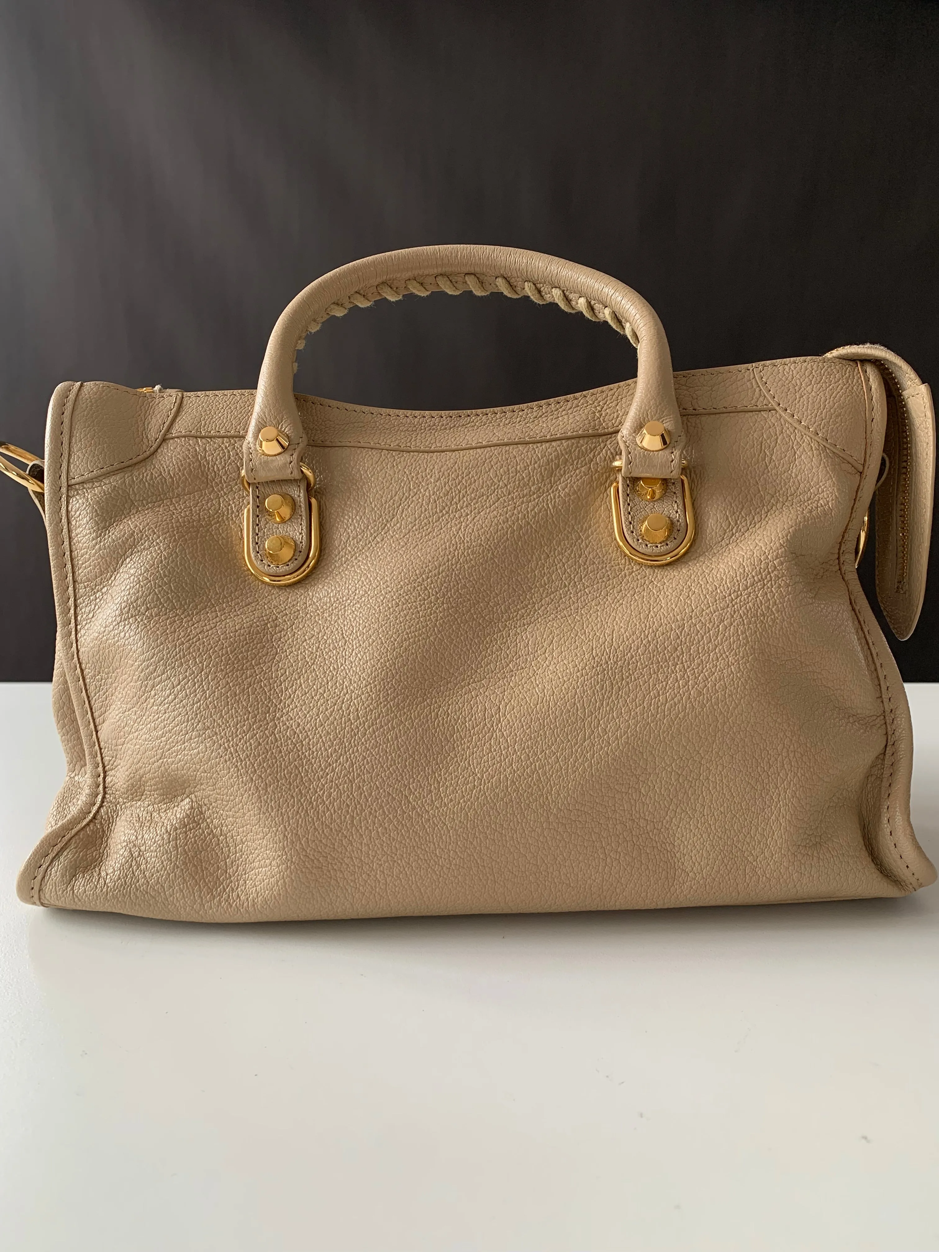 <b>BALENCIAGA</b> <br>Small City Metallic Edge