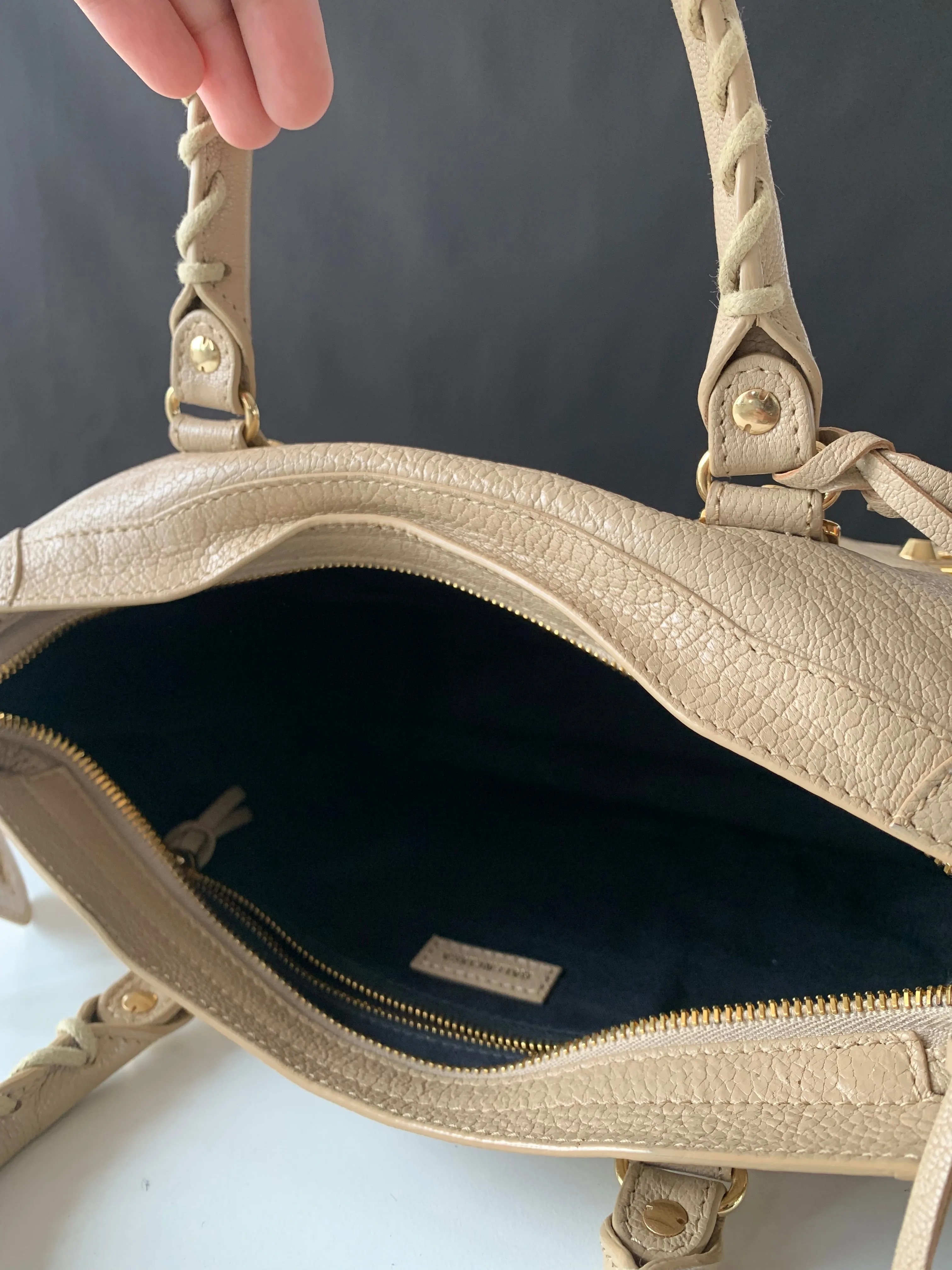 <b>BALENCIAGA</b> <br>Small City Metallic Edge