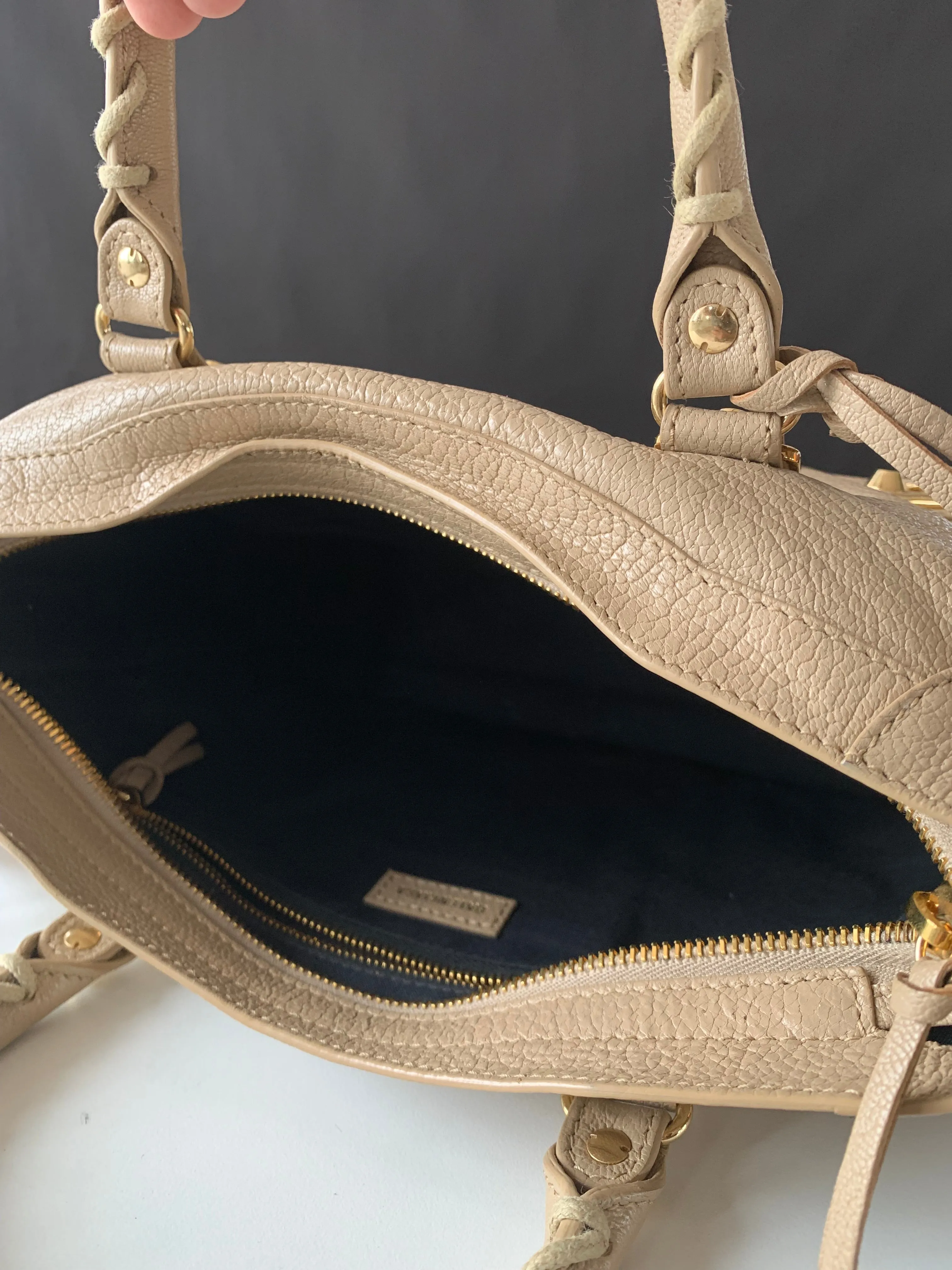 <b>BALENCIAGA</b> <br>Small City Metallic Edge