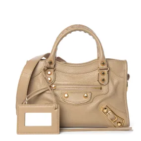 <b>BALENCIAGA</b> <br>Small City Metallic Edge