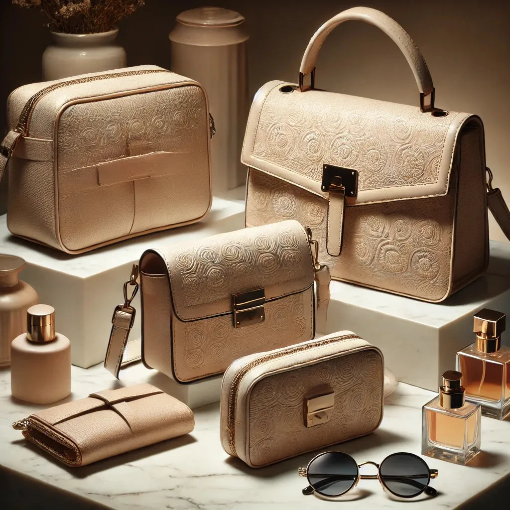 Luxury 4-Piece Embossed Vegan Leather Tote Set – Designer-Inspired Handbags