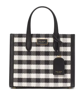 Manhattan Gingham Tweed Fabric Tote Black Multi