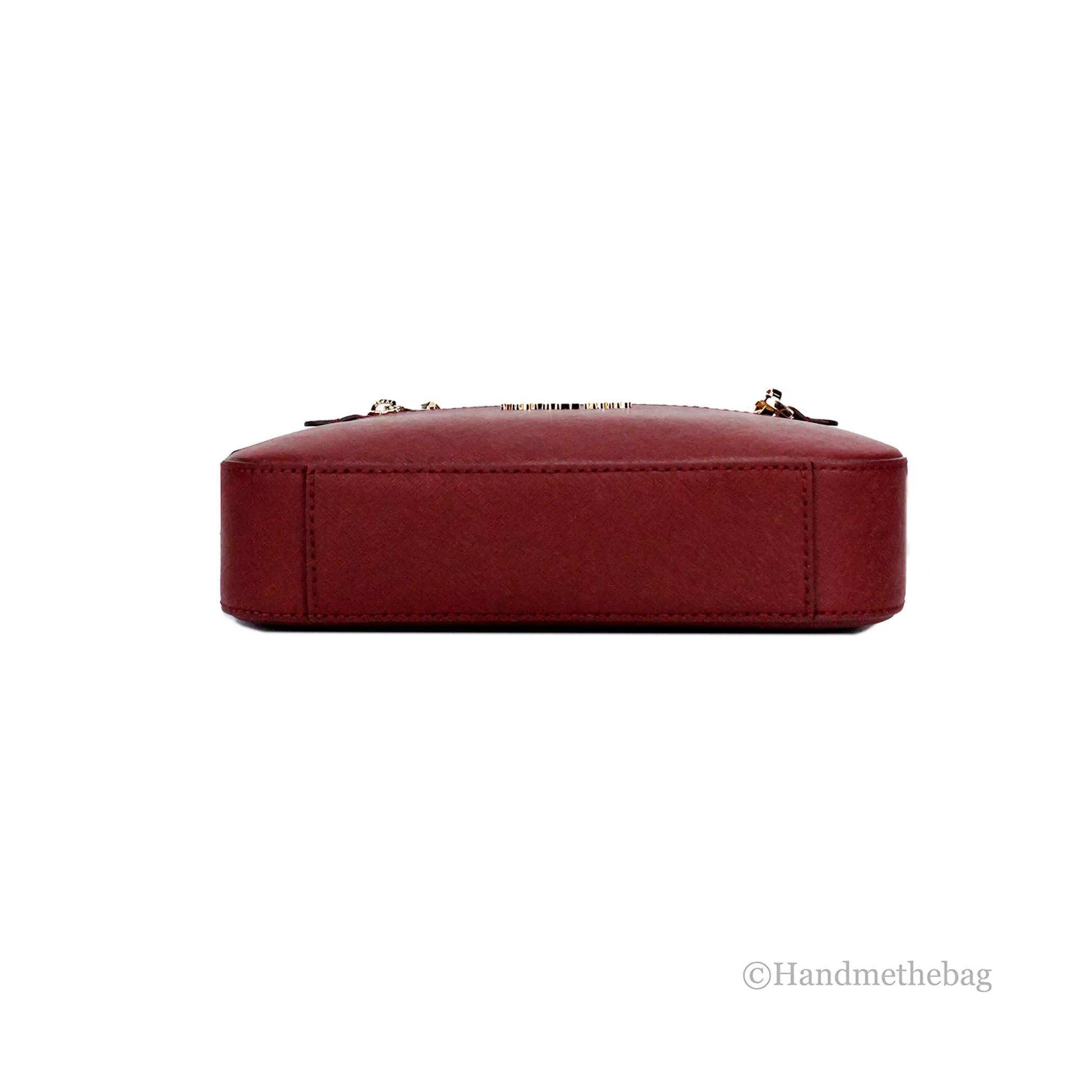 Michael Kors Jet Set EW Dark Cherry Zip Chain Crossbody