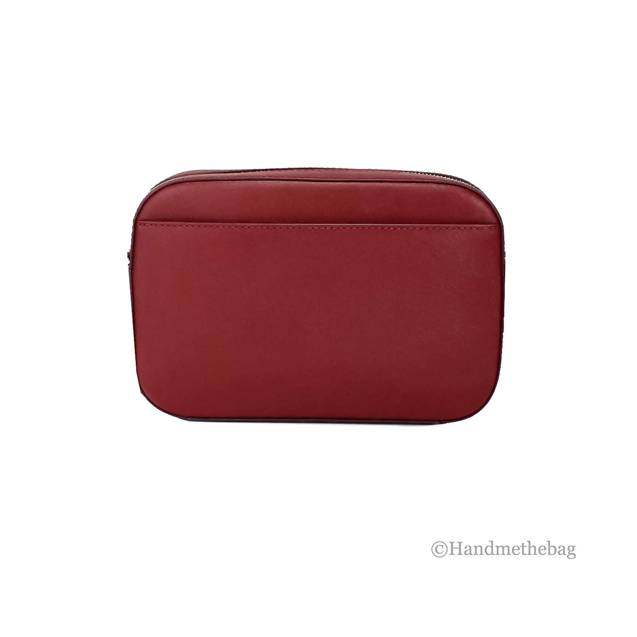 Michael Kors Jet Set EW Dark Cherry Zip Chain Crossbody