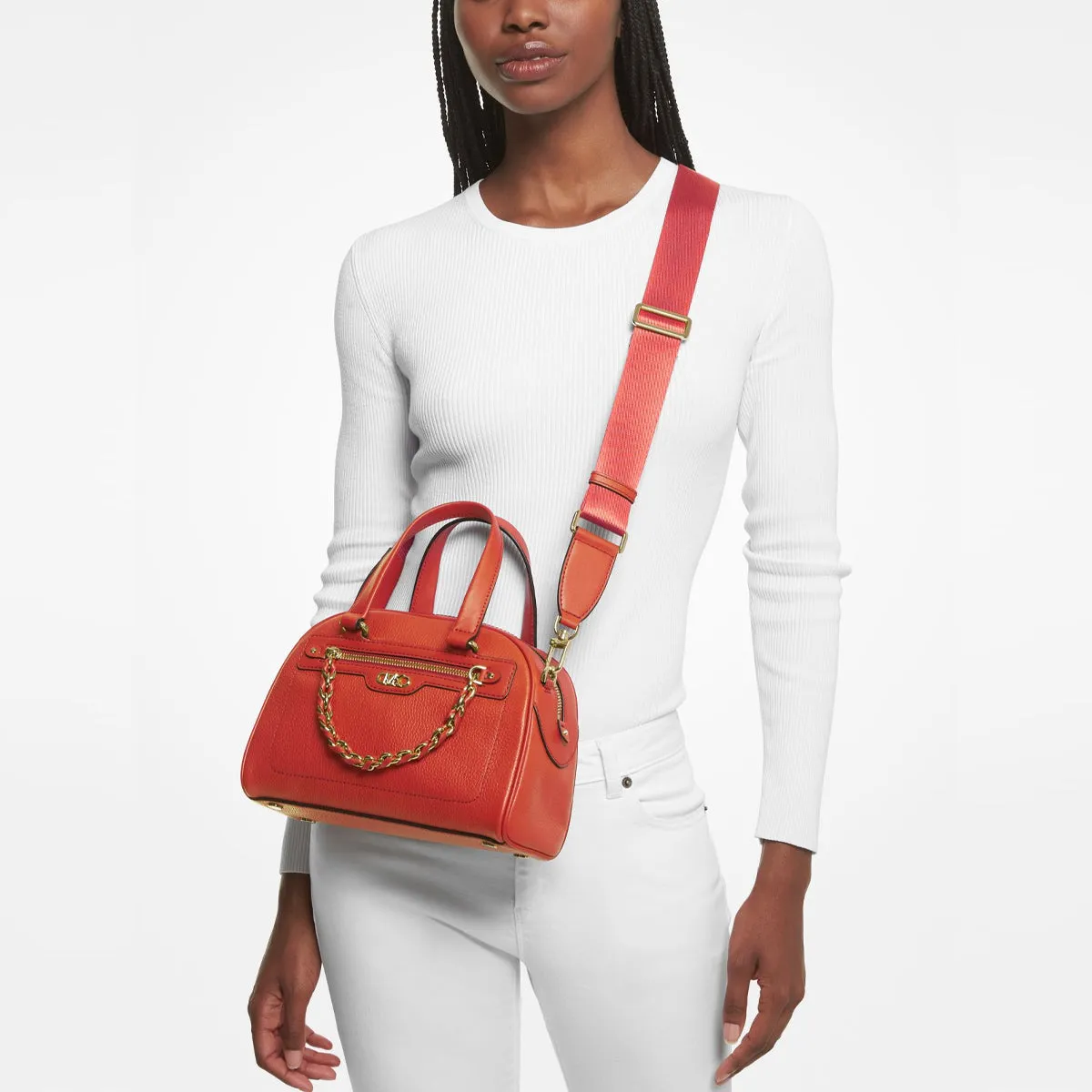 Michael Kors - Williamsburg Small Bright Terracotta Handbag - 30F3G6WS1L - BR/TERRACTTA