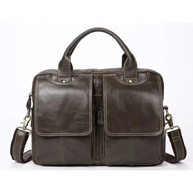 MVA Men Briefcases Genuine Leather Bags Men Briefcase Handbags Office Bags For Men's Bag Leather Laptop Bag Business Briefcases