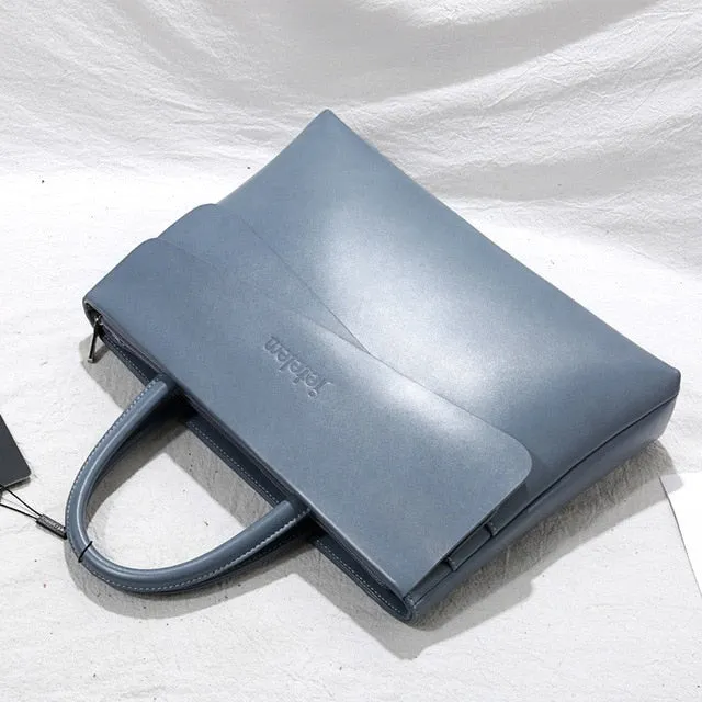 New Genuine Leather Women Briefcase Brand Business Computer Handbag Female Laptop Shoulder Messenger Bag Notebook Crossbody Bags