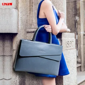 New Genuine Leather Women Briefcase Brand Business Computer Handbag Female Laptop Shoulder Messenger Bag Notebook Crossbody Bags