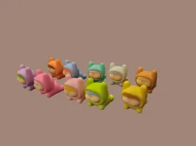 Pastel Lay Flat Baby charms