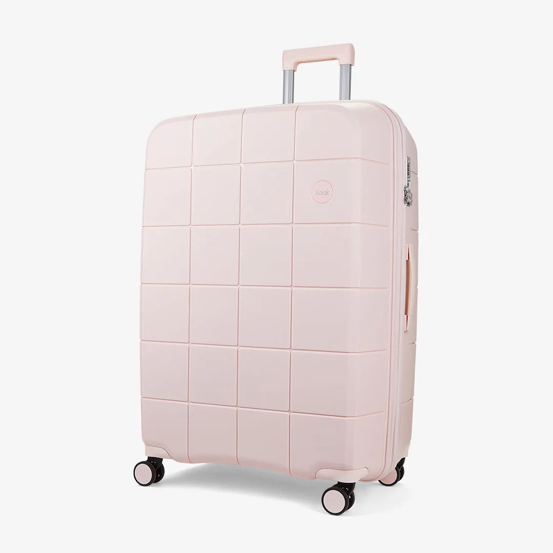 Pixel Set of 3 Suitcase in Pastel Pink