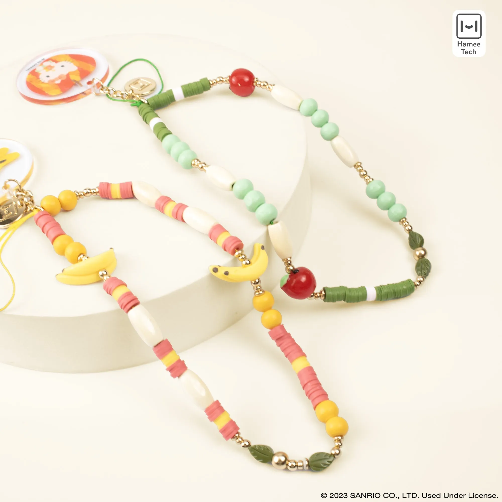 Pochacco Banana Beaded Charm Mobile Phone Wrist Strap