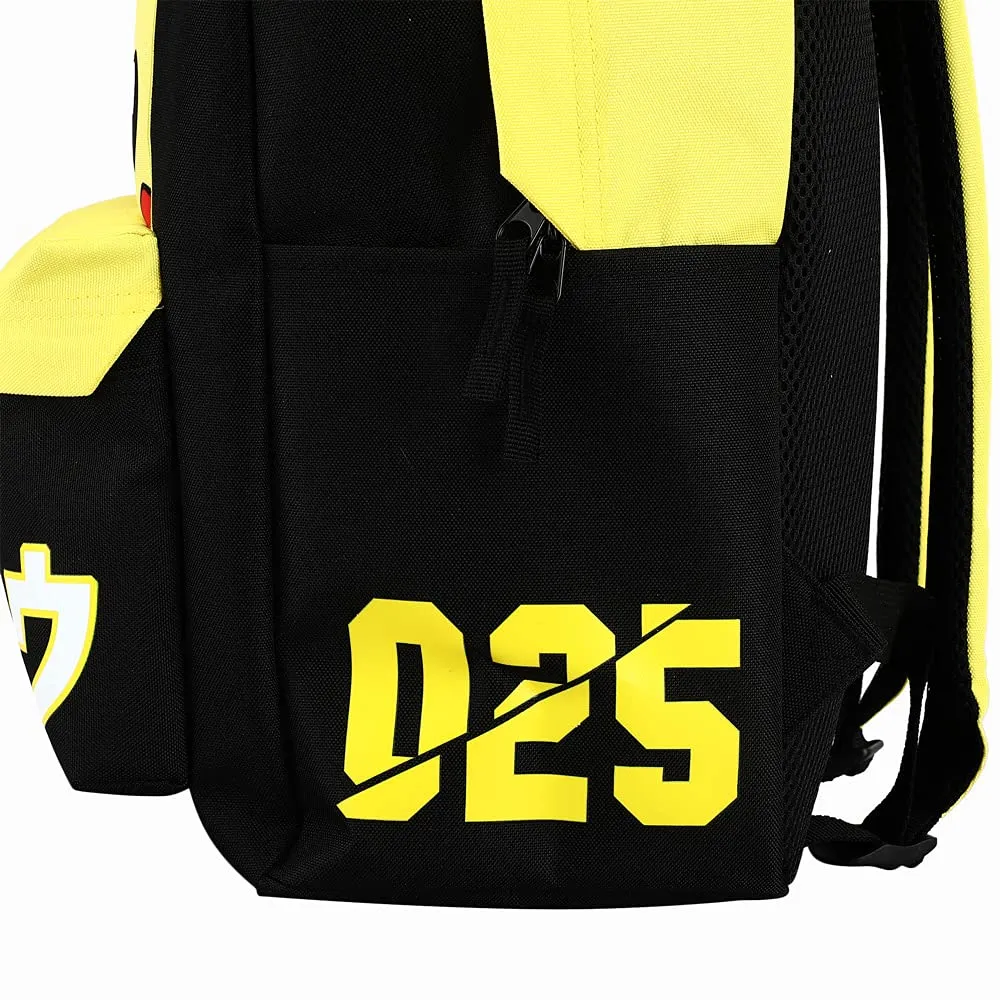 Pokemon Pikachu Anime Cartoon Yellow & Black Polyester Tech Backpack