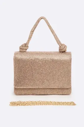 Rhinestone Top Handle Small Bridal Party Clutch