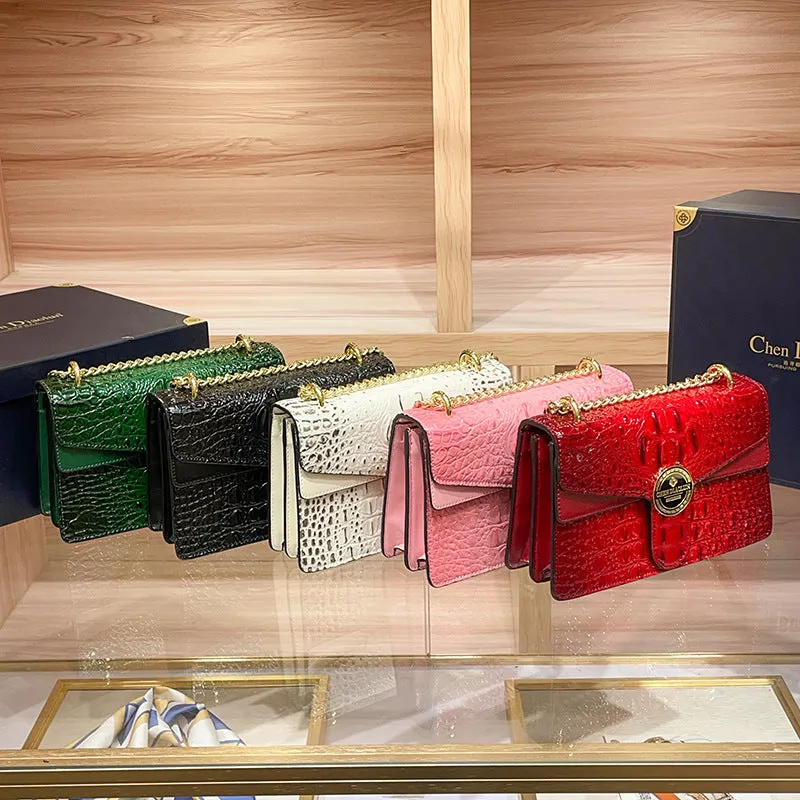 SEALBEER light luxury women's bags,  retro Bacchus bags, high-end chain, shoulder bags, genuine leather messenger bags, women's small square bags.