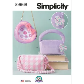 Simplicity Sewing Pattern S9968 Bags and Charm by Carla Reiss Design