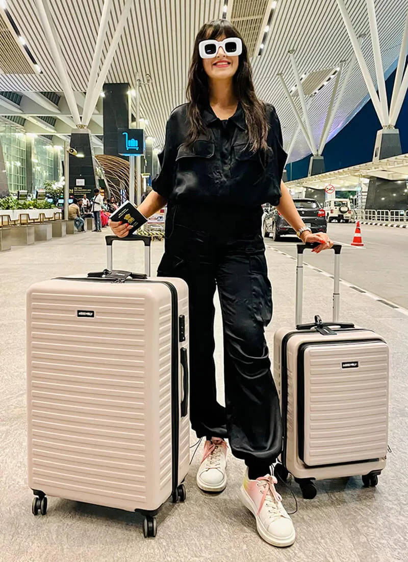StarkPro Combo | Ivory | CabinPro Large Hard Luggage