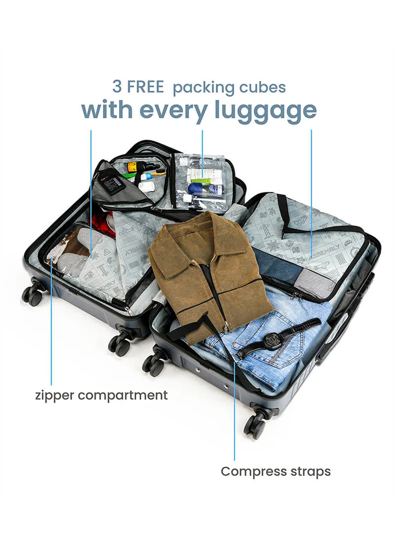 StarkPro Combo | Ivory | CabinPro Large Hard Luggage